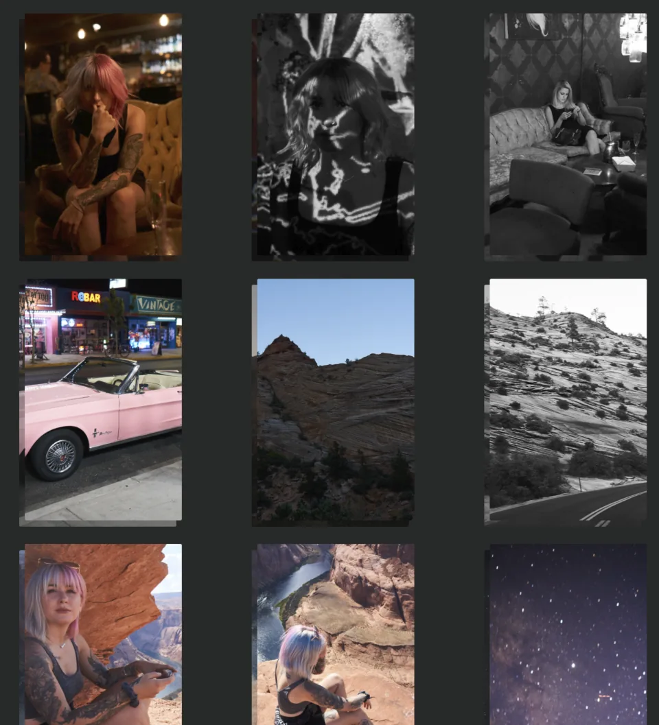 AirSelects gallery showing grouped portrait photographs